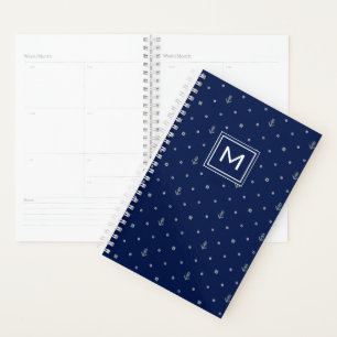 Anchor Polka Dots Pattern   Add Your Initial Planner