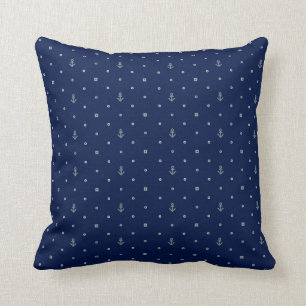 Anchor Polka Dots Pattern Cushion