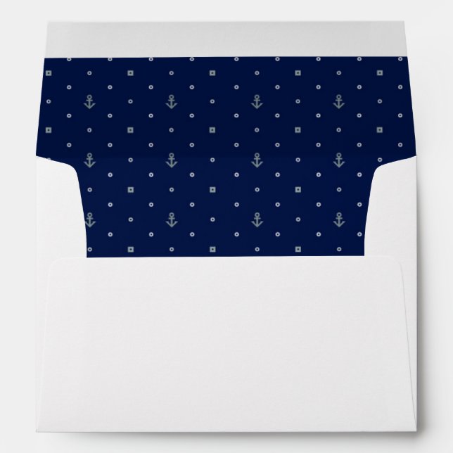 Anchor Polka Dots Pattern Envelopes (Back (Bottom))