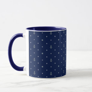 Anchor Polka Dots Pattern Mug