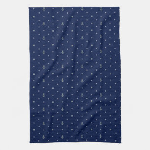 Anchor Polka Dots Pattern Tea Towel