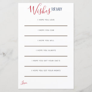 Anchor Red White Blue Nautical Wishes for Baby