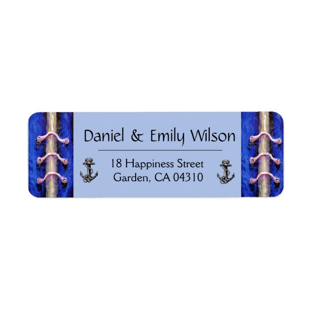 Anchor Royal Blue Abstract Design (Front)