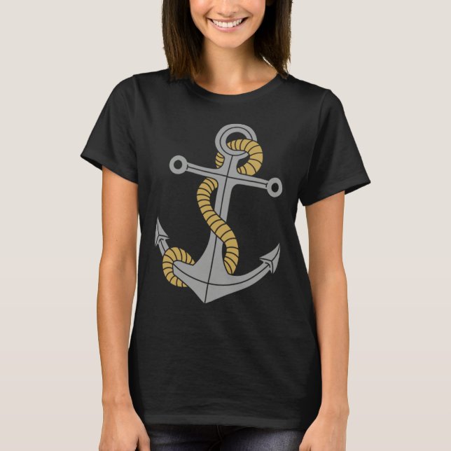 Anchor Sailboat Nautical Sailor Anchor Sailing T-Shirt (Front)