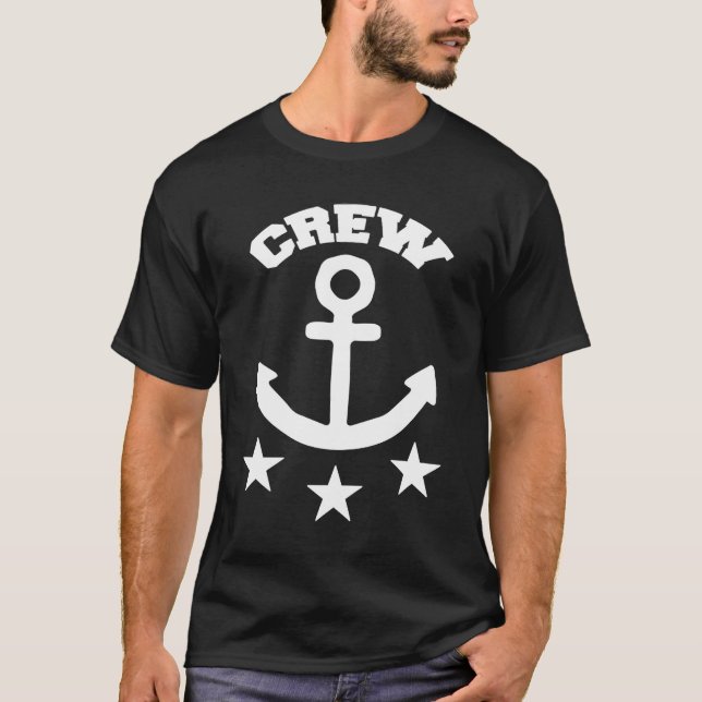 Anchor Sailing Boat Crew T-Shirt (Front)