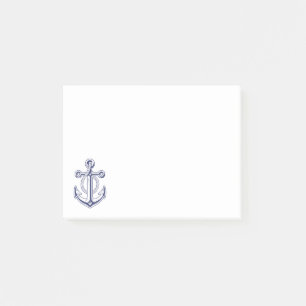 Anchor Sailor Navy Blue Nautical Ocean Boat  Post-it Notes