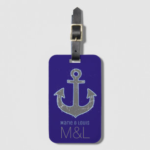 anchor ship cruise personalised luggage tag
