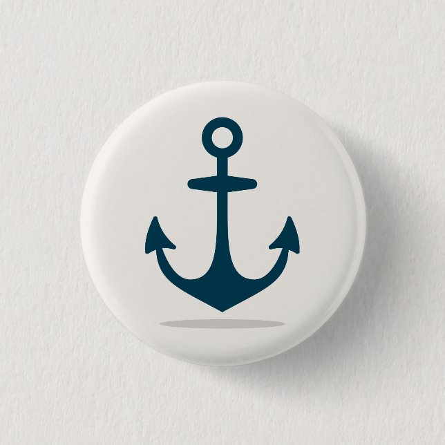 Anchor Small, 1¼ Inch Round Button (Front)