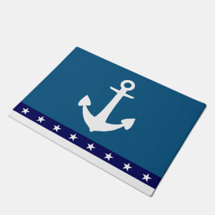 Anchor Star Striped Doormat
