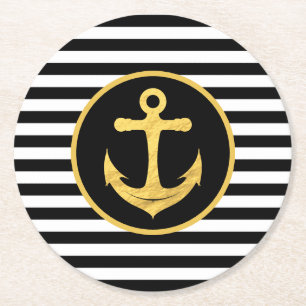 Anchor & Stripes   Nautical Theme   Coasters