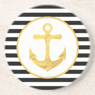 Anchor & Stripes   Nautical Theme   Coasters