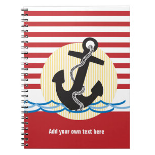 Anchor, Sun and Water Nautical Notebook