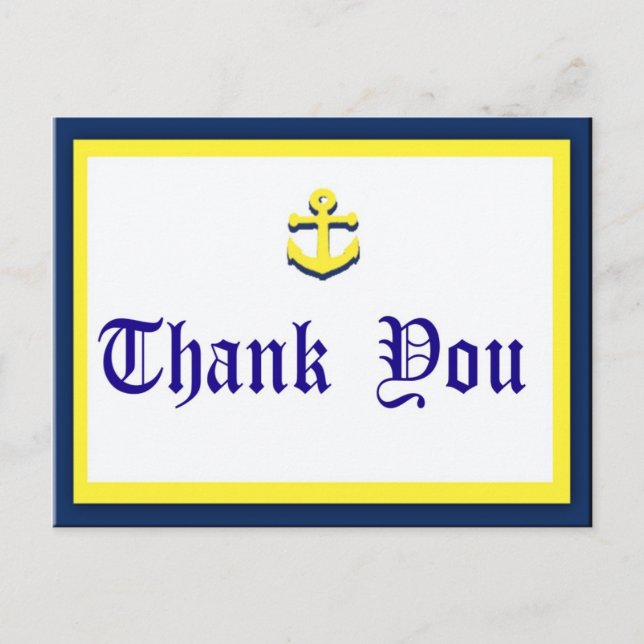 Anchor Thank You Postcard (Front)