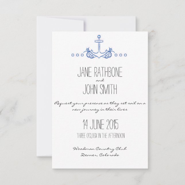 Anchor Wedding Invite (Front)