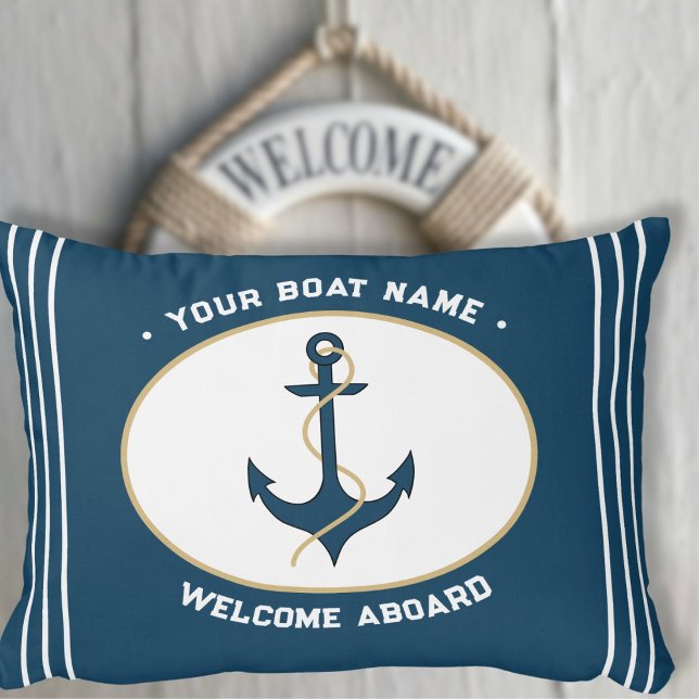 Anchor Welcome Aboard Custom Pillow (Creator Uploaded)