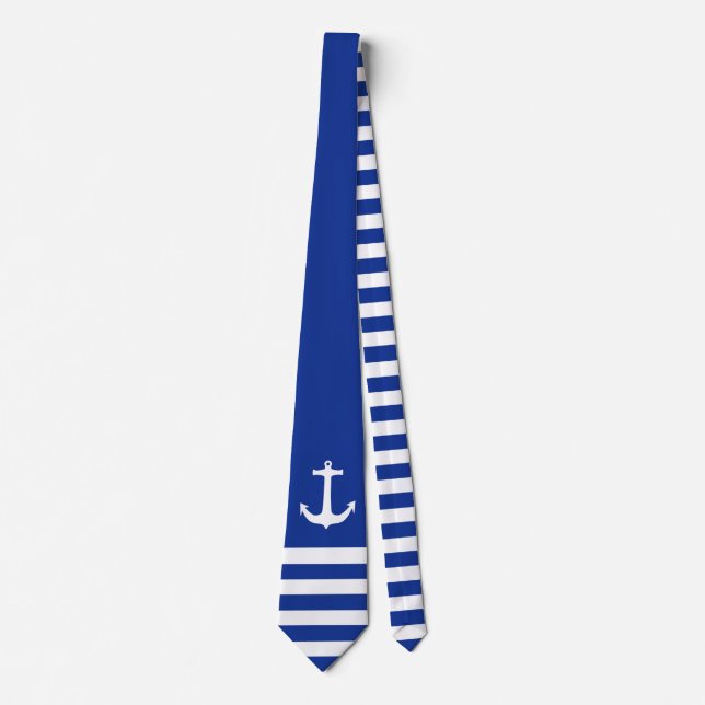 Anchor white & stripes + your background & ideas tie (Front)