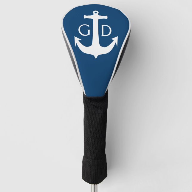 Anchor white + your background & ideas golf head cover (Front)