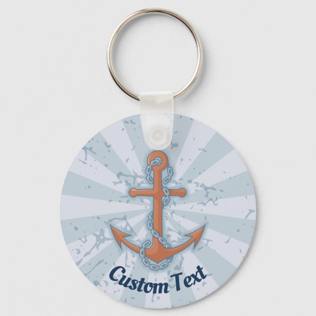 Anchor with Chain Keychain (Front)