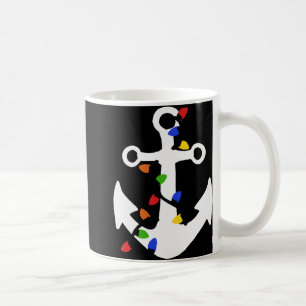 Anchor With Christmas Lights Nautical T Shirt Coffee Mug