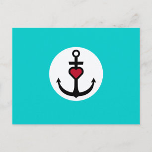 Anchor with Heart Postcard