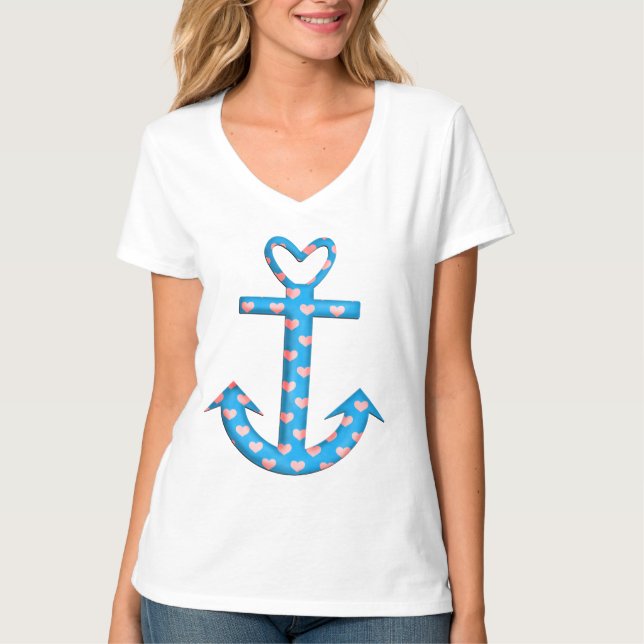 Anchor with Hearts T-shirt (Front)