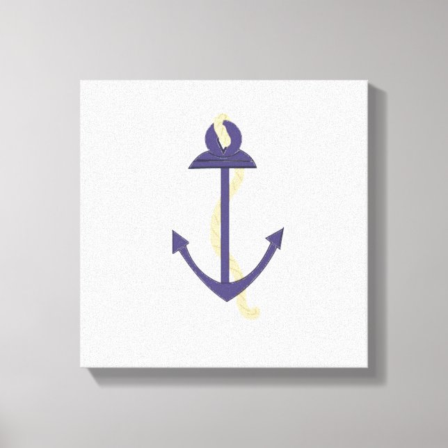 Anchor with Rope Canvas Print (Front)