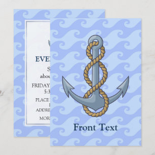 Anchor with Rope Invitation