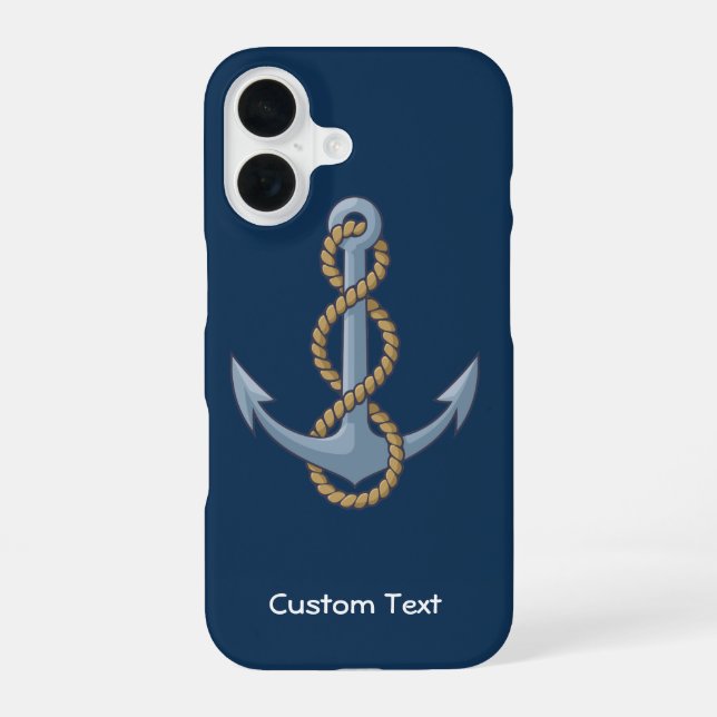 Anchor with Rope iPhone 16 Case (Back)
