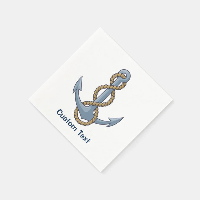 Anchor with Rope Napkin (Corner)