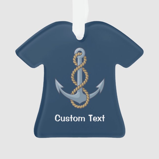 Anchor with Rope Ornament (Front)