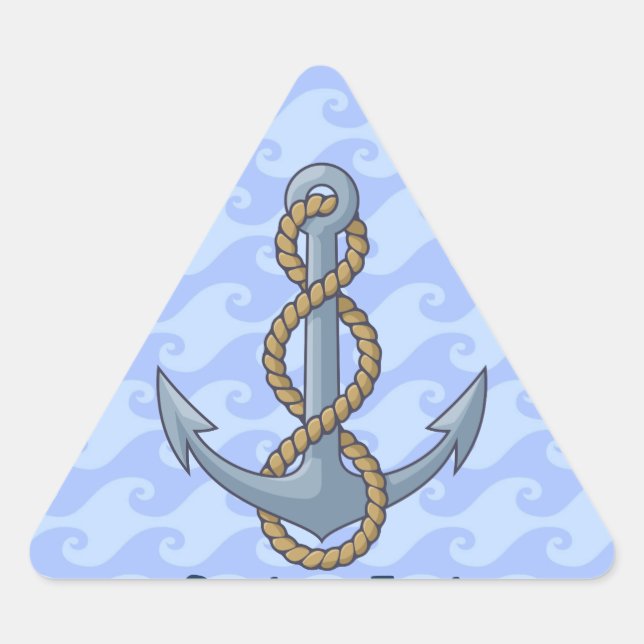 Anchor with Rope Triangle Sticker (Front)