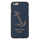 Anchor Yacht Club Name Template Blue Wood
