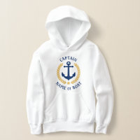 Anchor Your Boat Name Captain Gold Laurel White