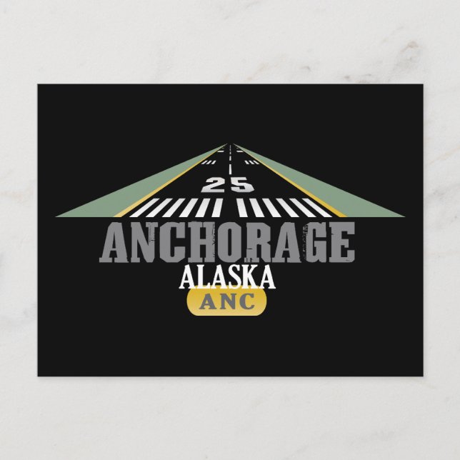 Anchorage Alaska - Airport Runway Postcard (Front)