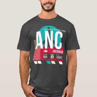 Anchorage Alaska ANC Airport Code Baggage Tag T-Shirt