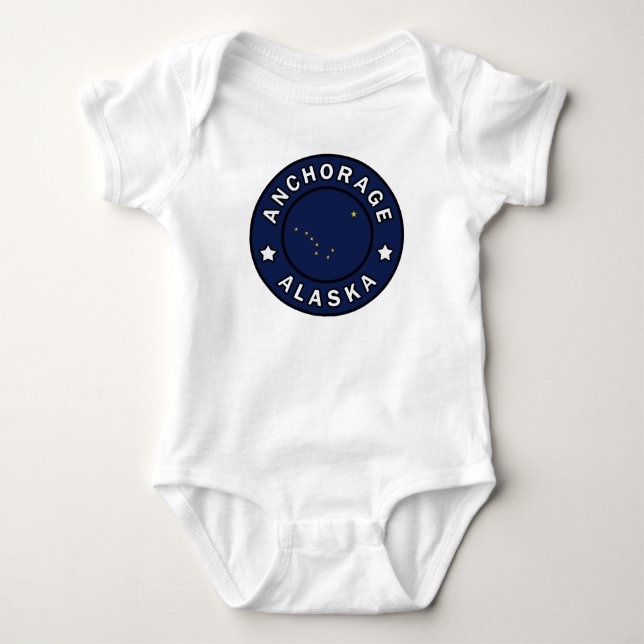 Anchorage Alaska Baby Bodysuit (Front)