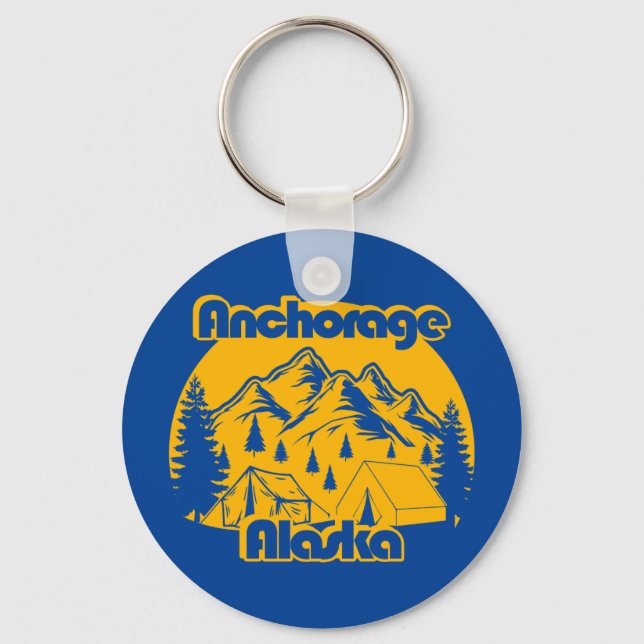 Anchorage Alaska Key Ring (Front)