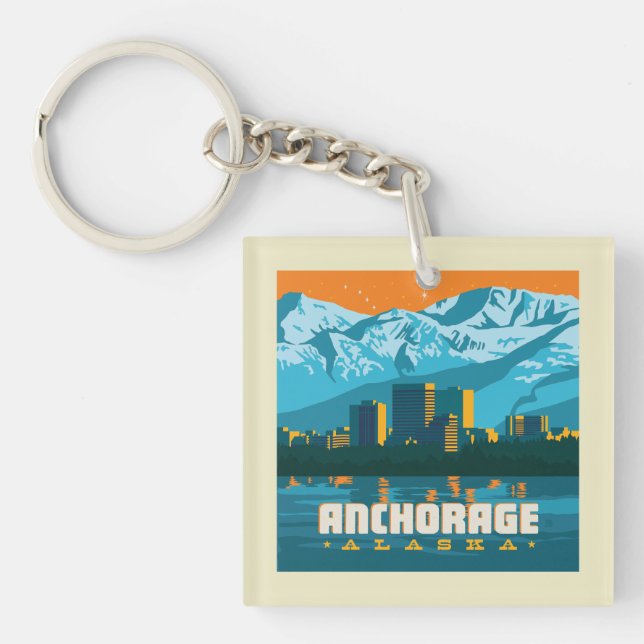 Anchorage, Alaska Key Ring (Front)