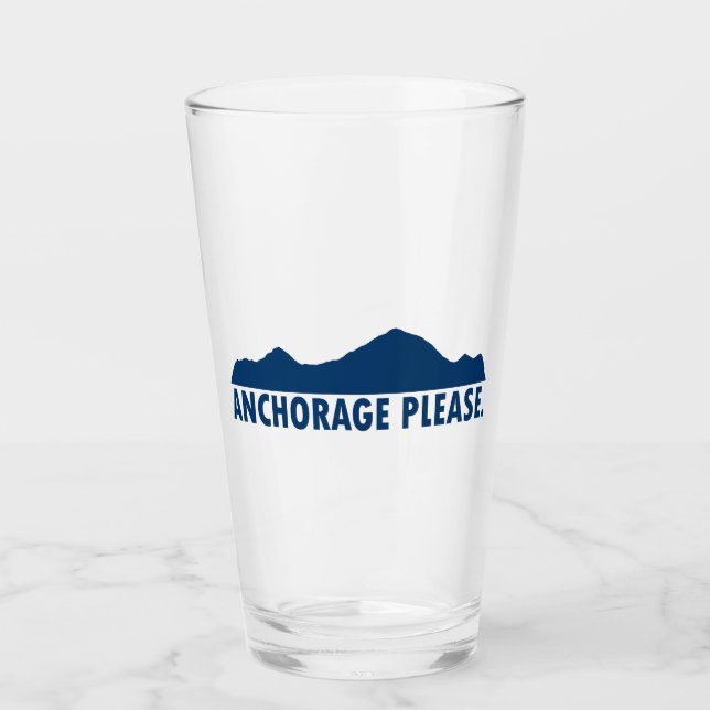 Anchorage Alaska Please Glass (Front)