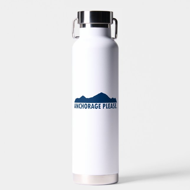 Anchorage Alaska Please Water Bottle (Front)