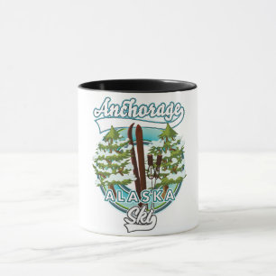 Anchorage Alaska Ski logo Mug