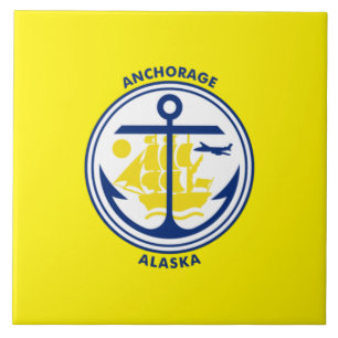 Anchorage city flag tile