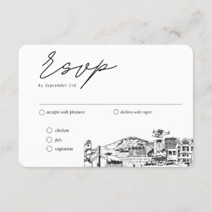 Anchorage Wedding Traditional RSVP Meal Option Enclosure Card