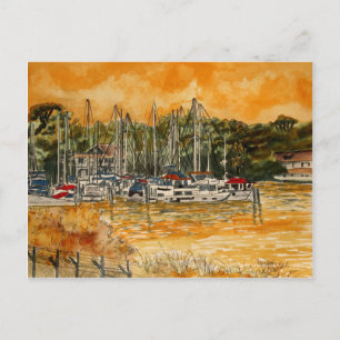 Anchorage Yacht Basin Marina Melbourne Florida Postcard