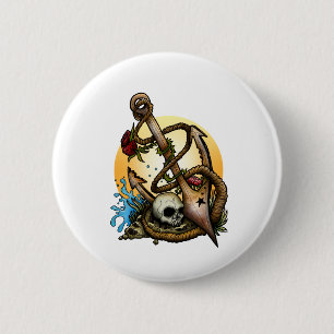 Anchored 6 Cm Round Badge