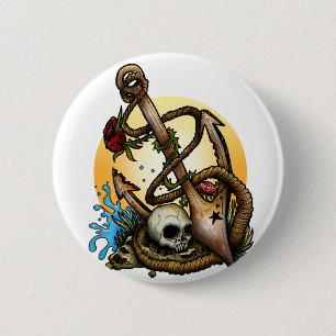 Anchored 6 Cm Round Badge