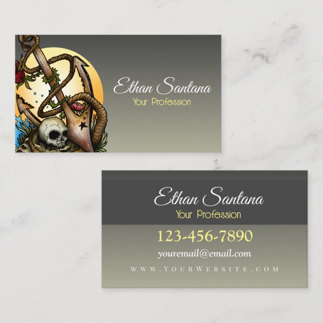 Anchored  business card (Front/Back)
