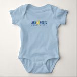 Anchored in Annapolis One Piece Baby Bodysuit<br><div class="desc">These dogs anchored in Annapolis give a nod to the USNA with the navy and gold colours of the academy. Love dogs? Love Annapolis? Then this will be a great gift for those that love dogs and all things coastal…like Annapolis! Designed by Naptown Tails.</div>