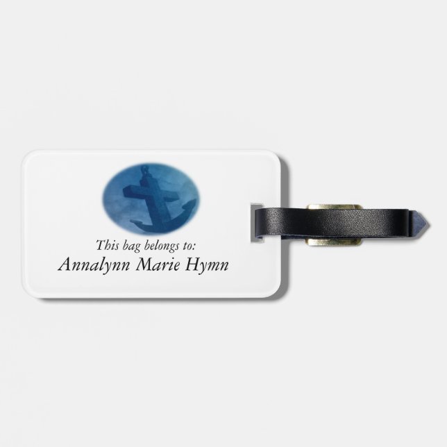 Anchored in Him Luggage Tag (Back Horizontal)