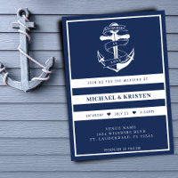 Anchored in Love Nautical Blue Anchor Wedding 